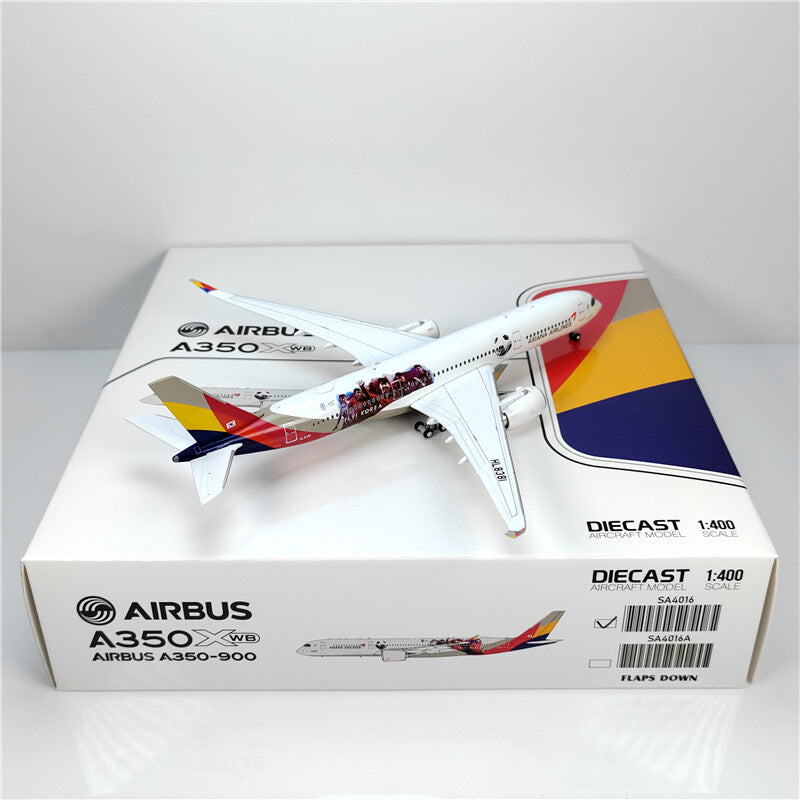 1:400 JC Wings ASIANA AIRLINES AIRBUS A350-900 Airplane Diecast Aircraft Model