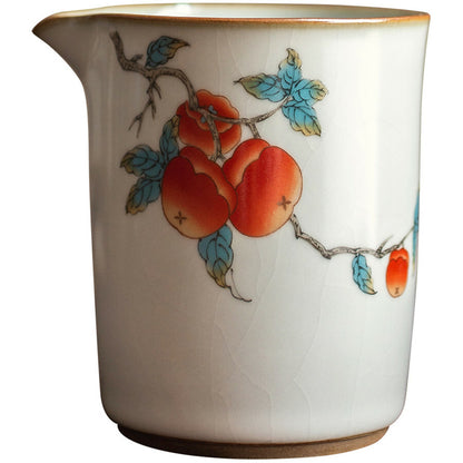 300ml Gong Fu Tea Cup Coffee Mug Vintage Ru Kiln Ceramic Fair Cup Tea Ceremony