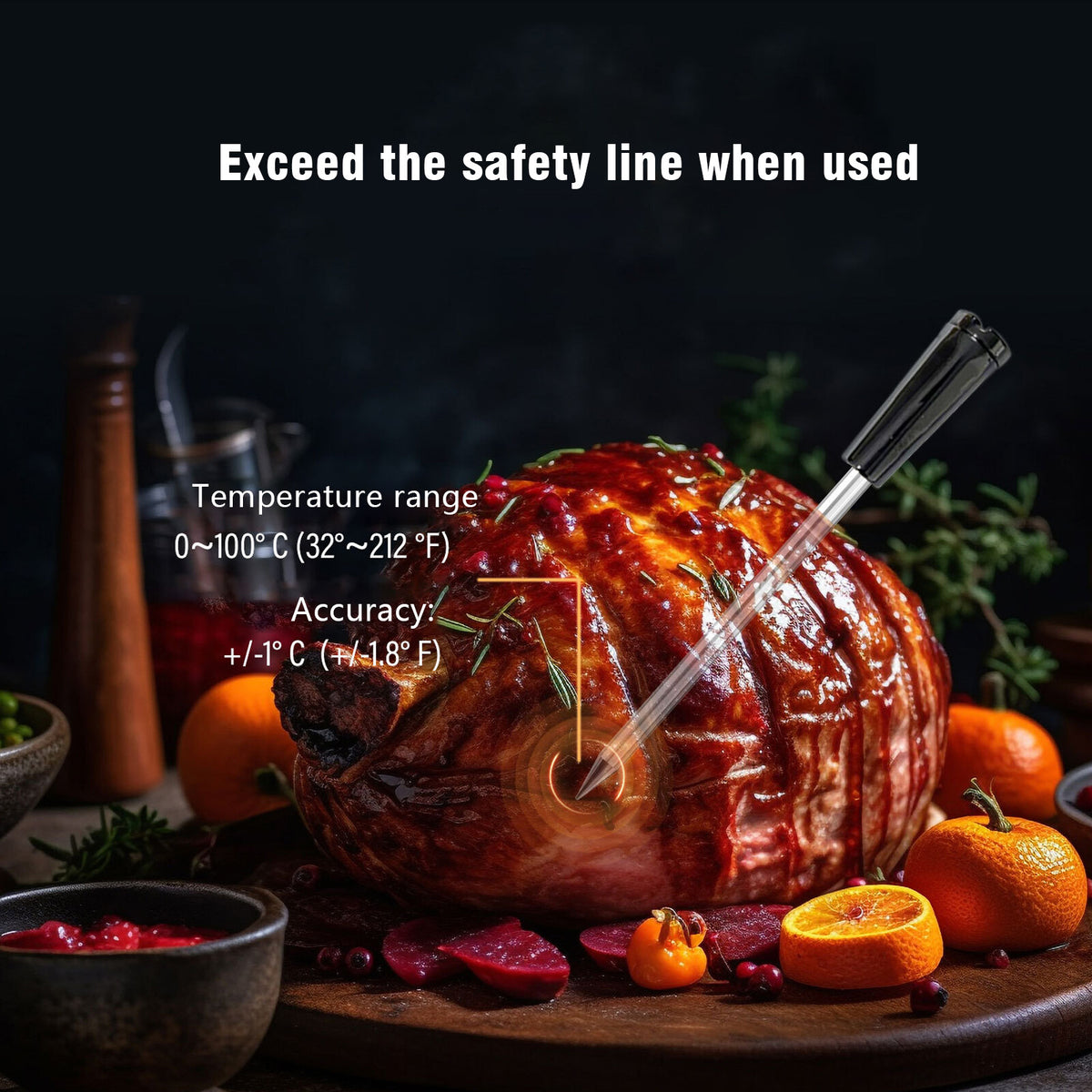Barbecue Thermometer Kitchen Oven Meat Thermometer Bluetooth Meat BBQ