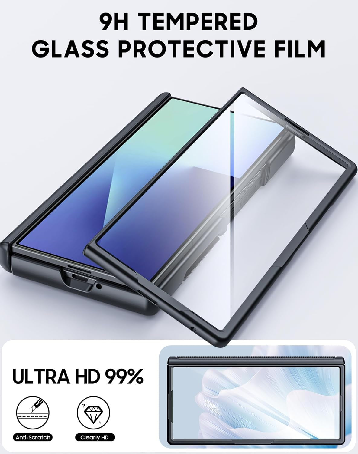 for Samsung Galaxy Z Fold 7 Case RFID Wallet with Cards Holder [Hinge Cover] [Ca