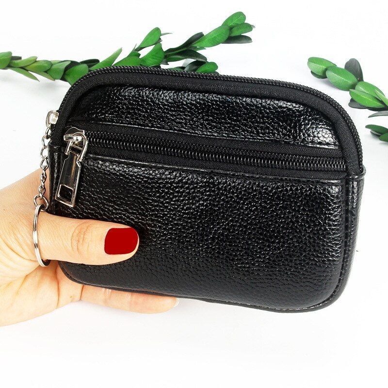 Women Wallet Leather Purse Card Holder Coin Clutch Zipper Keychain Bag 14*4*11CM