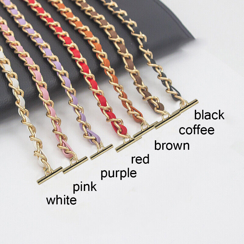 T Buckle Metal Purse Chain Strap Handle Shoulder Crossbody Bag Replacement