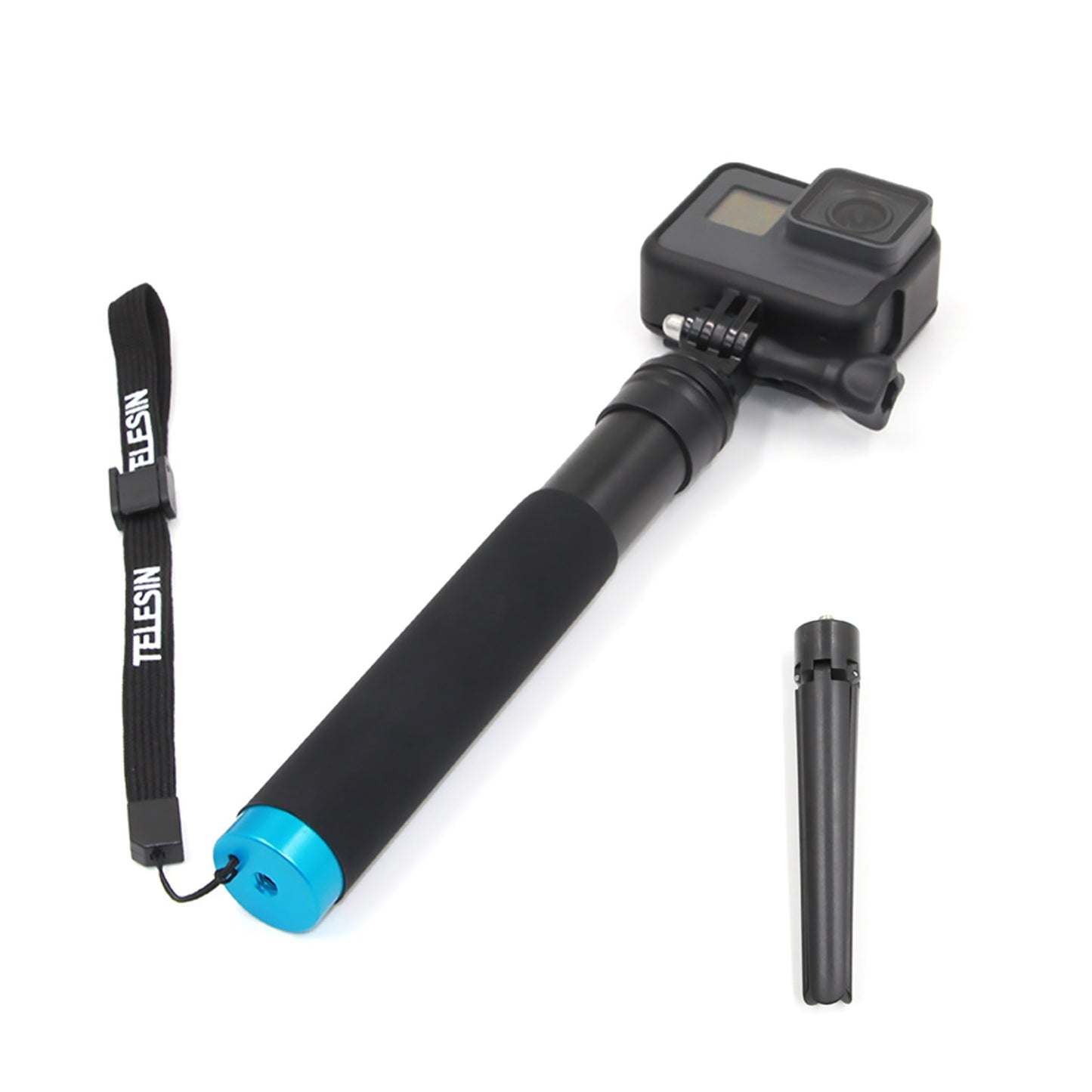 New Handheld Selfie Stick+Tripod Mount+Phone Clip+Strap For GoPro Hero 7 6 5 4