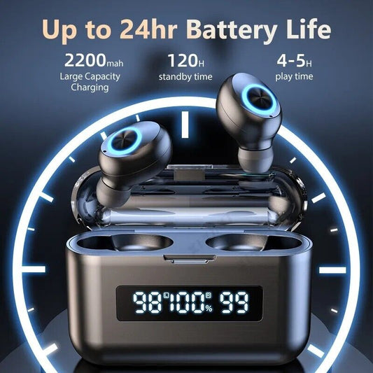 Mini Headphone Bluetooth 5.0 Headset Waterproof Noise Reduction Wireless Earbuds