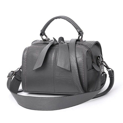 Leather Crossbody Bag Small Messenger Purse Handbag Black Brown Red 20*16*13 CM