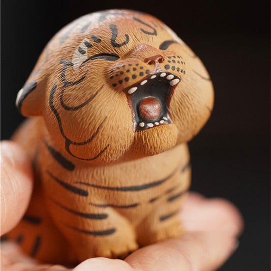 Full Handmade Tiger Statue House Warming Gift Yixing Zisha Duan Clay Tea Pet New