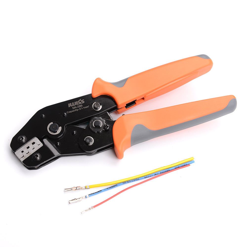 IWISS SN-28B Ratchet Crimping Pliers for Dupont Terminals 0.1-1.0mm² AWG28-18