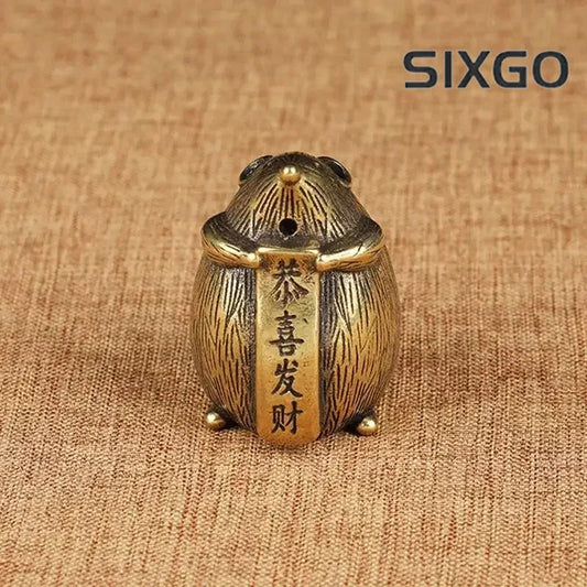 Small Crafts Hollow Brass Lucky Mouse Statue Home Decoration Ornament
