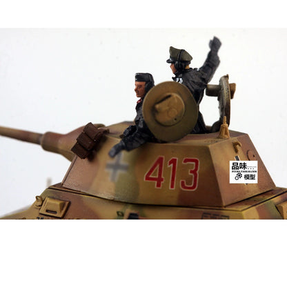 1/72 Homemade German 234 Chariot 2pcs Soldier Coloring Finished Model No Tank