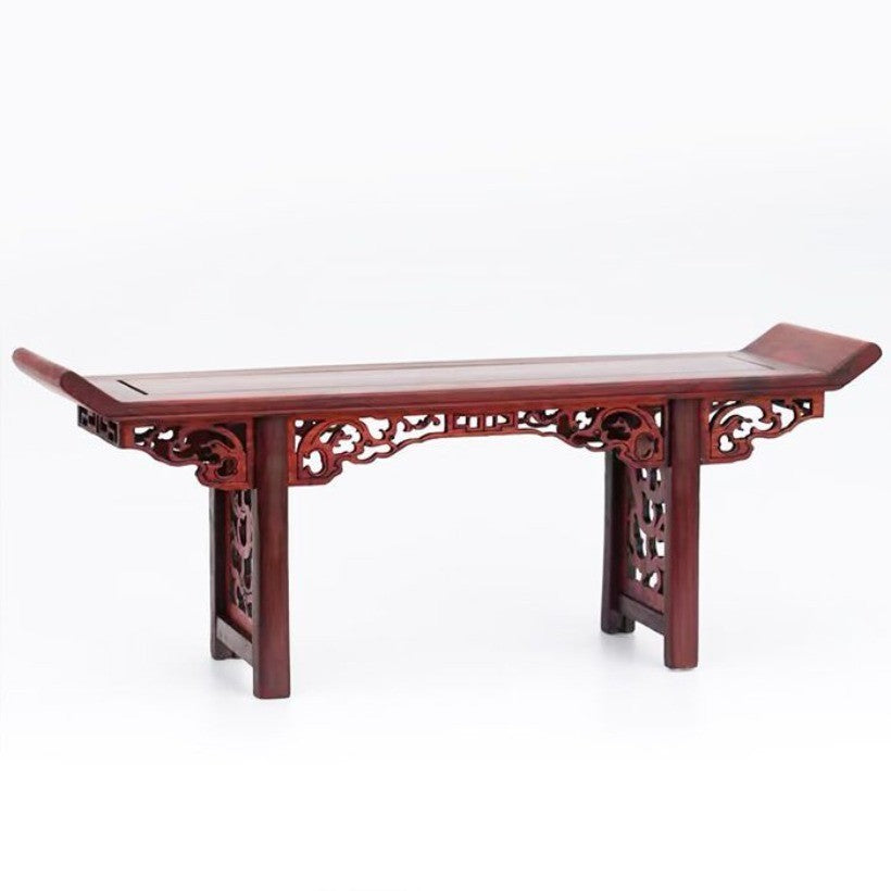 11.2" Rosewood Display Stand Miniature Rack Shelf Vase Bonsai Statue Base Decor