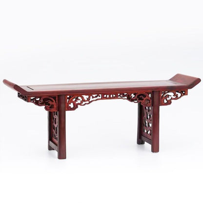 11.2" Rosewood Display Stand Miniature Rack Shelf Vase Bonsai Statue Base Decor