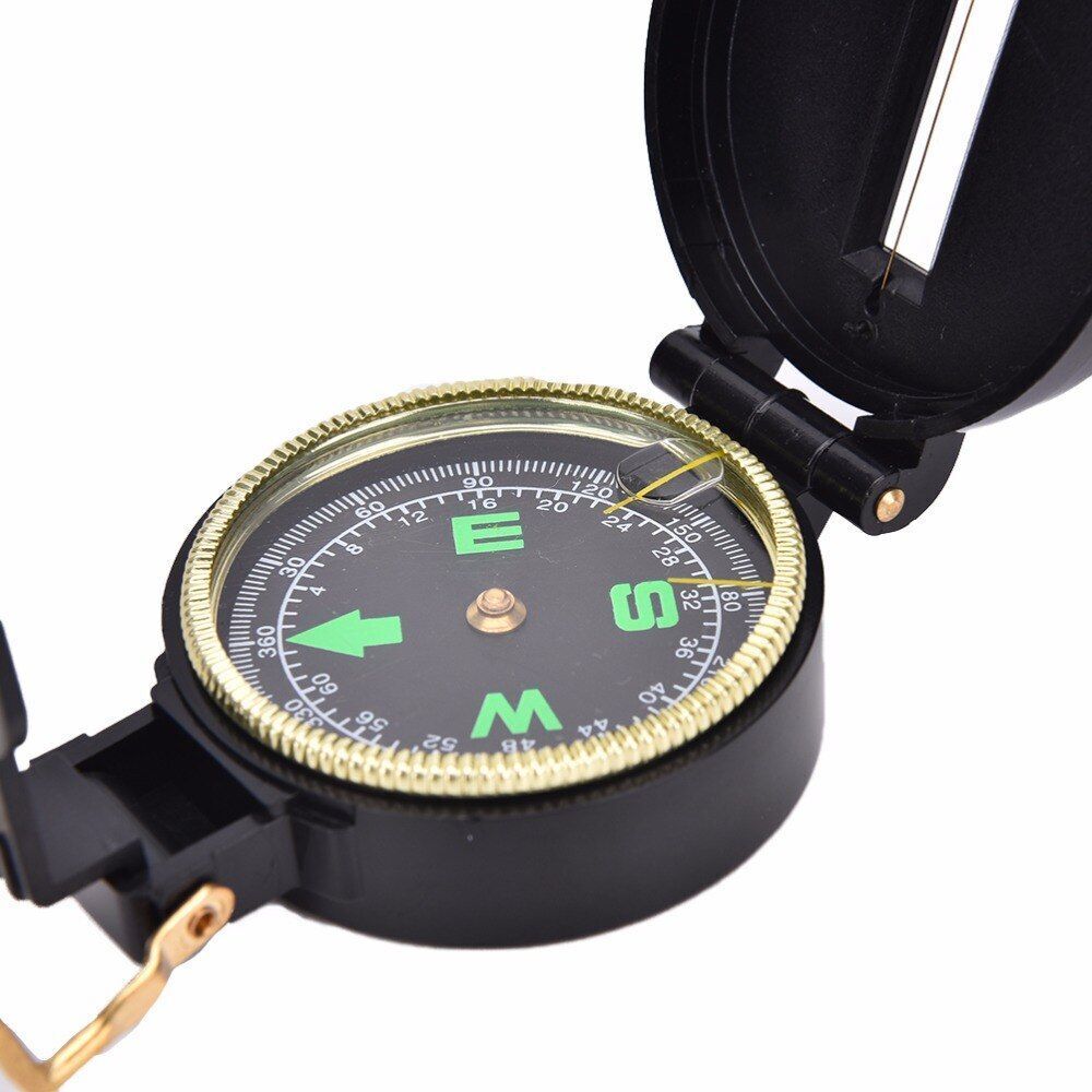Portable Green Compass Folding Lens Multifunction Boat Dashboard Outdoor Tools