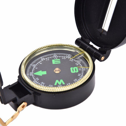 Portable Green Compass Folding Lens Multifunction Boat Dashboard Outdoor Tools