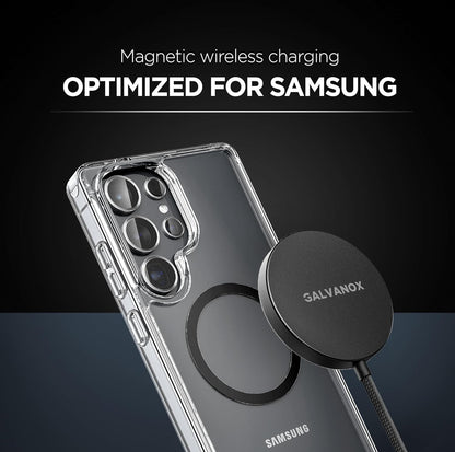 Long Magnetic Charger for Samsung, Compatible with Magsafe - Set Includes Fast C