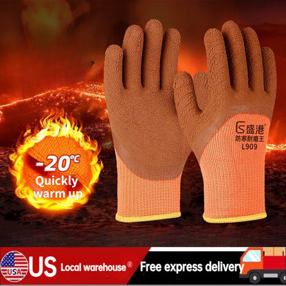 10 pairs Large cold-proof, warm, thickened, non-slip, wear-resistant foam gloves