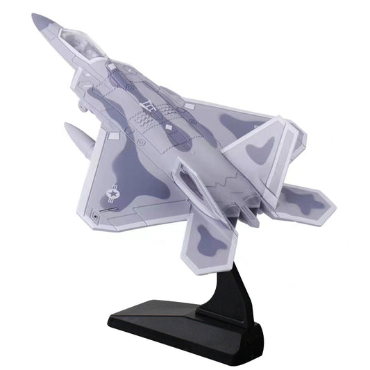 1:100 Aviation Aircraft Model F-22 Alloy Fighter Aircraft Sound Light Military
