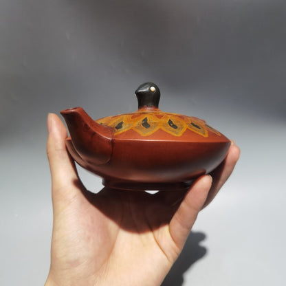 Chinese Yixing Zisha Clay Handmade animal statue Exquisite Teapot品名：孔雀壶 低款：吕尧臣