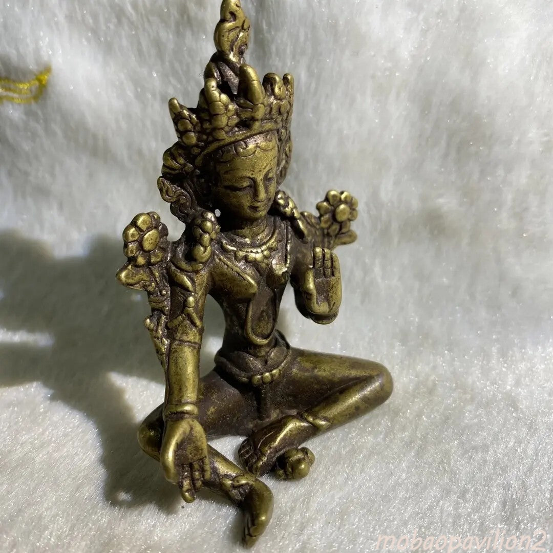 Antique White Tara Buddha Bodhisattva Buddha Statue Home Decoration