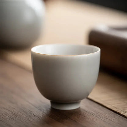 Ice Gray Glaze Cup Handmade Ceramic Kung Fu Tea Cup Master Cup Small Ceramic Cup
