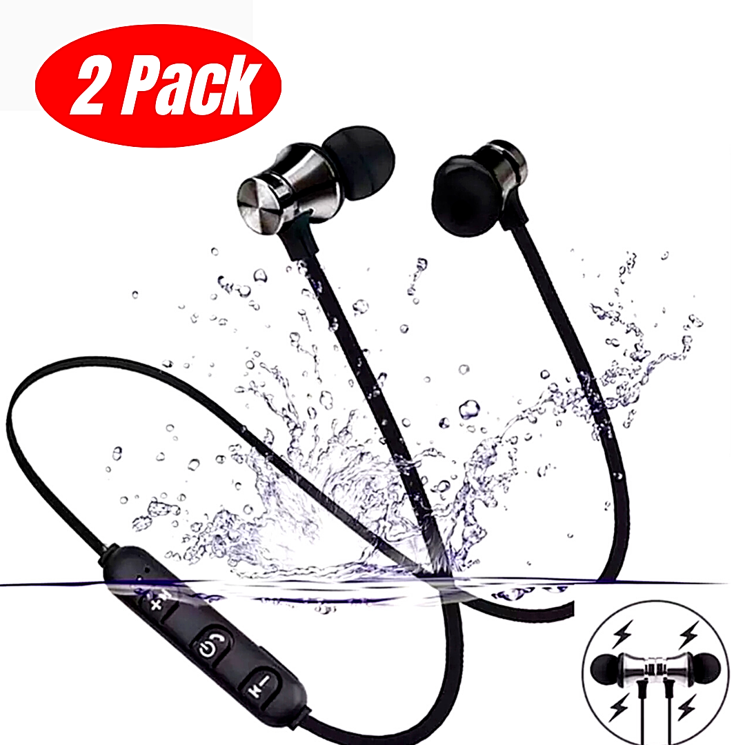 2 X Bluetooth Audifonos Inalambricos Magneticos Auriculares para Telefonos Cell
