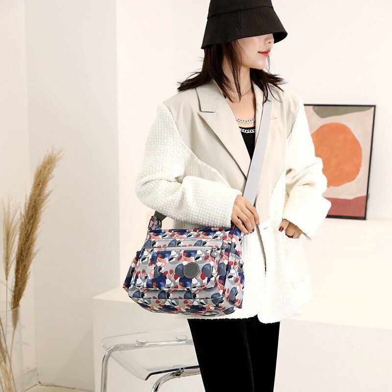 Handbag Luxury Nylon Shoulder Bag 29*12*22CM Polyester Handbag Tote Purse Blue