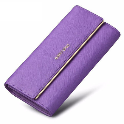 Woman Wallet Fashion Purse Black Gold Clutch Bag Red Purple Wallets 3.5*19*10 CM