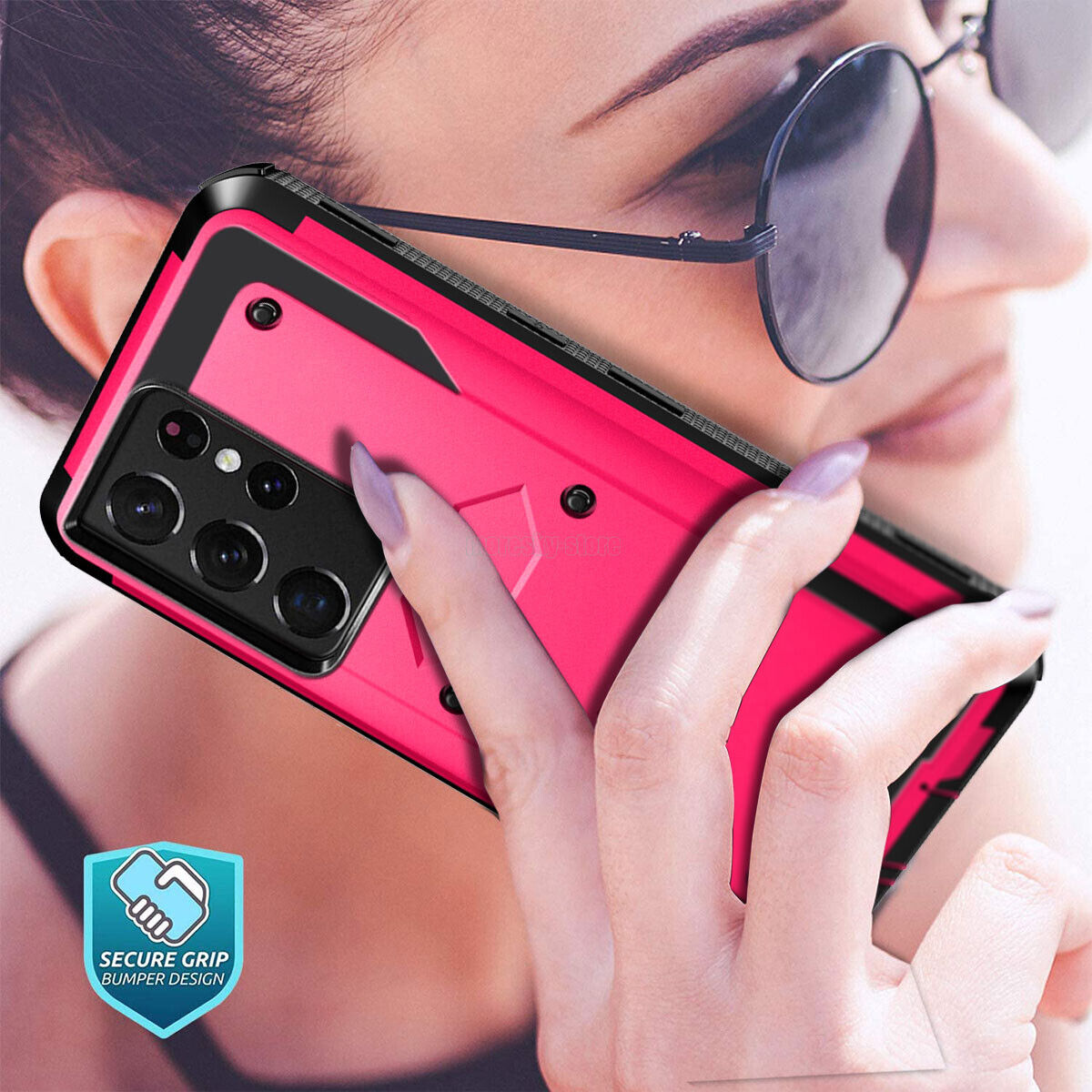 For Samsung Galaxy S21/ Ultra/ Plus Case Dual Layer Rugged Hybrid Cover + Stylus