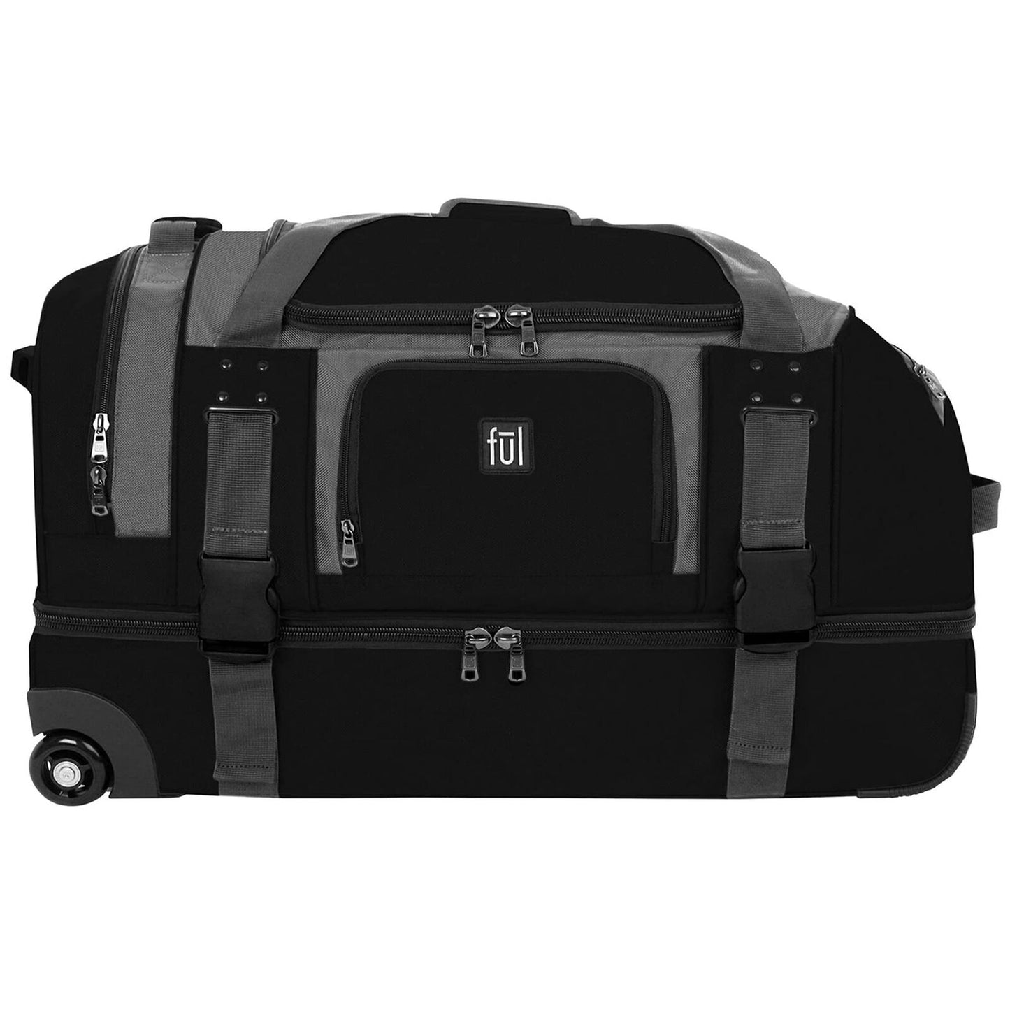 FUL Rig 30 Inch Rolling Duffel Bag, Travel Luggage with Wheels, 30", Black
