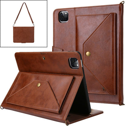 Leather Case with Crossbody Strap for iPad Air 11"/ 10th/11th/12th/13th/Samsung
