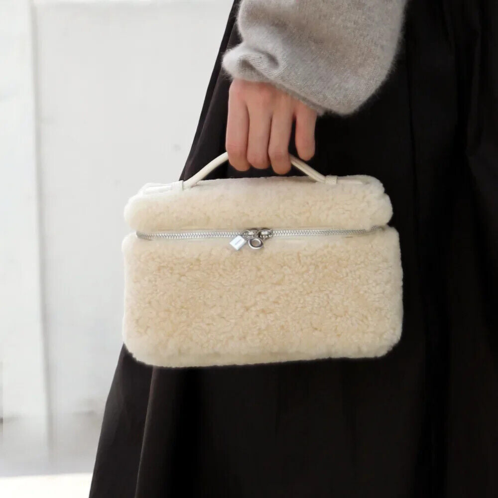 Lunch Box Bags Autumn Winter Lamb Wool Bag High Quality Fashion Mini Handbags