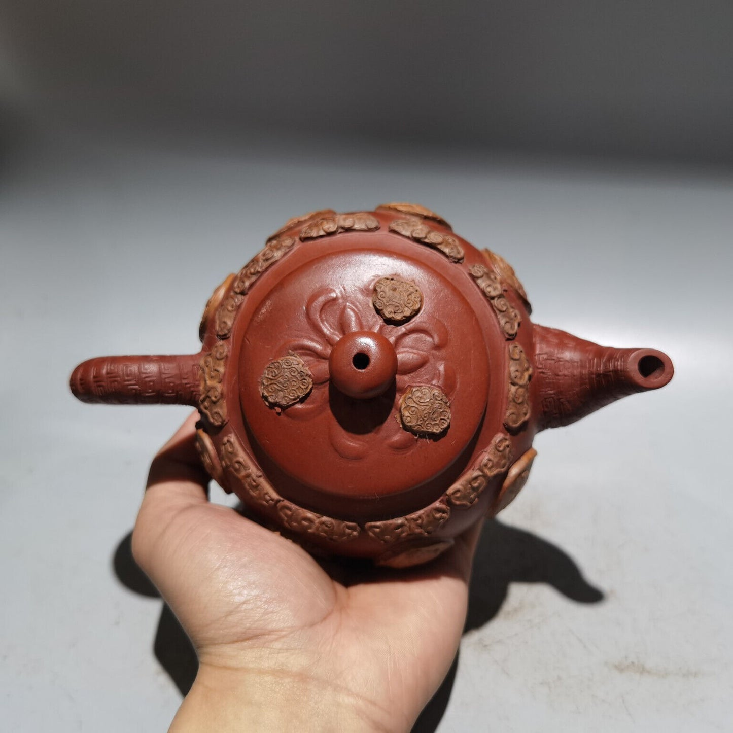 Chinese Yixing Zisha Clay Handmade Exquisite Teapot （八仙壶 底款：时大彬）