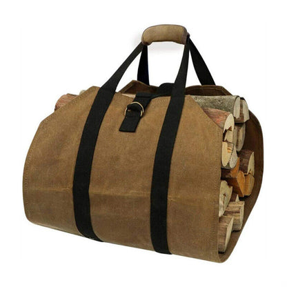 Canvas Heavy Duty Canvas Firewood Handling Tote Bag Firewood Storage Bag NEW