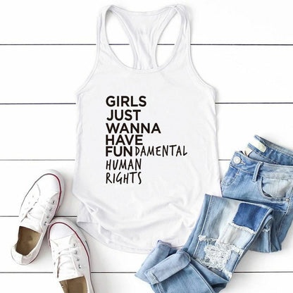 Woman T Shirt Fundamental Right Letter Print Short Sleeve Tops Tee Casual Cotton