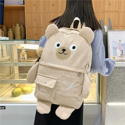 Backpacks Cute Multi-pockets School Bags Large 30*13*43 CM Polyester 20-35 L 1PC