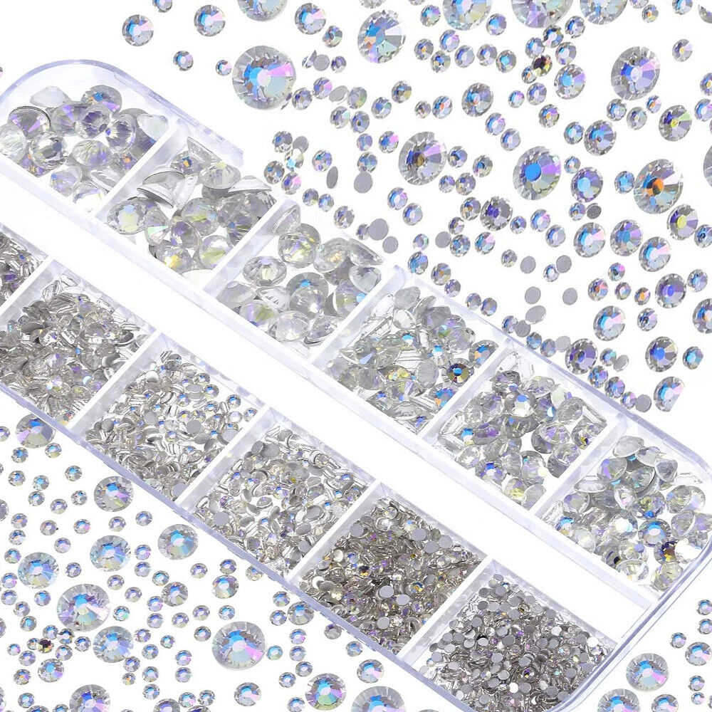Nail Charms 30Pcs Boxed Luxury Shiny Planet Alloy 3D Art Rhinestones Bling Decor