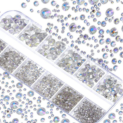 Nail Charms 30Pcs Boxed Luxury Shiny Planet Alloy 3D Art Rhinestones Bling Decor