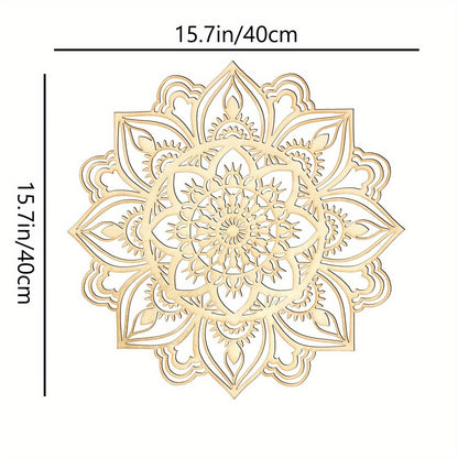 1pc Moroccan Indian Mandala Metal Wall Art Boho Ethnic Decor Living Room Home
