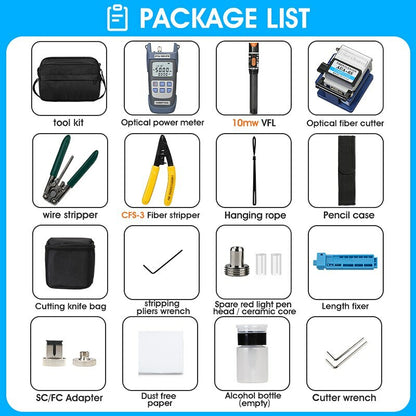 FTTH Fiber Optic Tool Kit Fibra Optic Power Meter Visual Fault Locator FTTH Tool