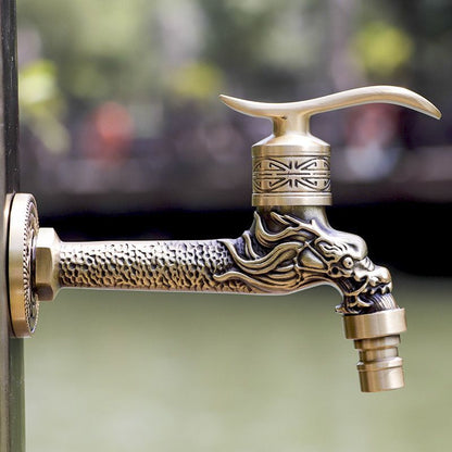 Decorative Garden Faucet Brass Animal Shape Bibcock Retro Tap Bathroom Accessory