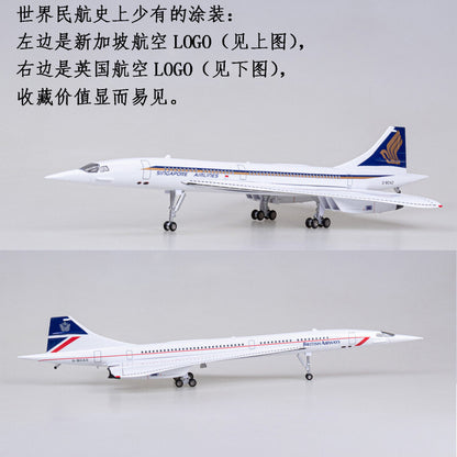1:125 50CM BRITISH-SINGAPORE Concorde Airplane Landing gear Resin Plane Model
