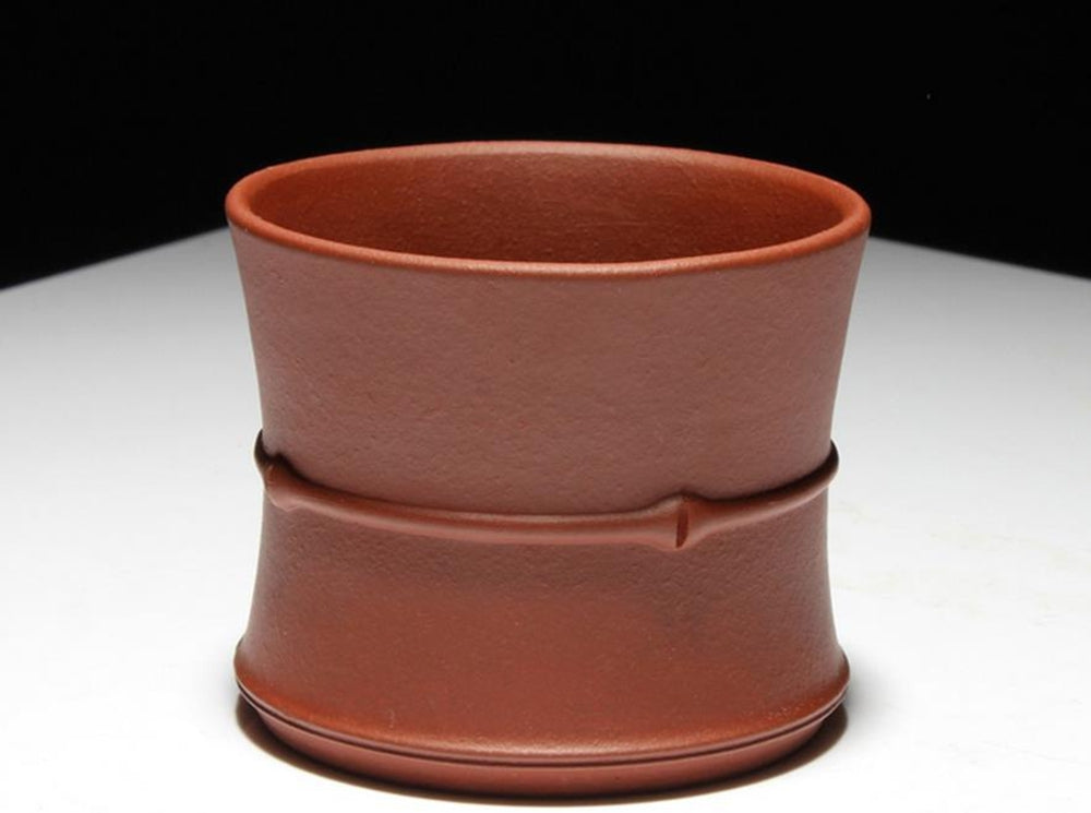 1pc Handmade China Yixing Purple Clay Kung Fu Tea Bamboo Carving Teacup 70cc