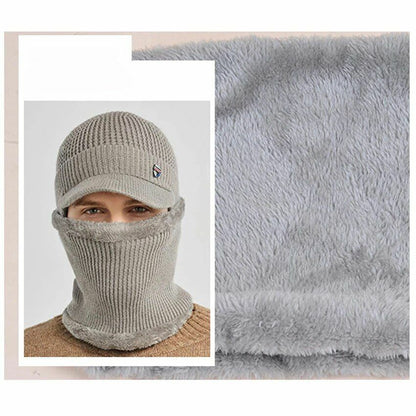 Winter Hat Bandana Scarf Outdoor Ear Protection Warm Thick Bicycle Knitted Cap