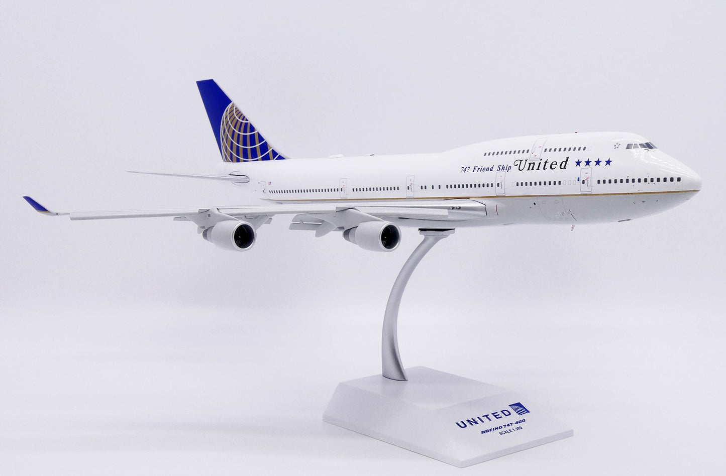 1:200 JC Wings United Airlines B747-400 N118UA Airplane Diecast Plane Model