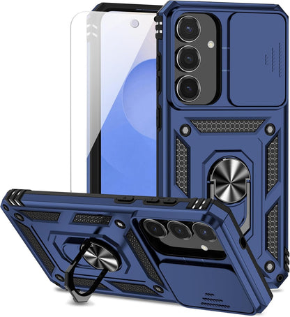 For Samsung Galaxy S25 FE Case： with Slide Camera Cover & Military Grade Protect