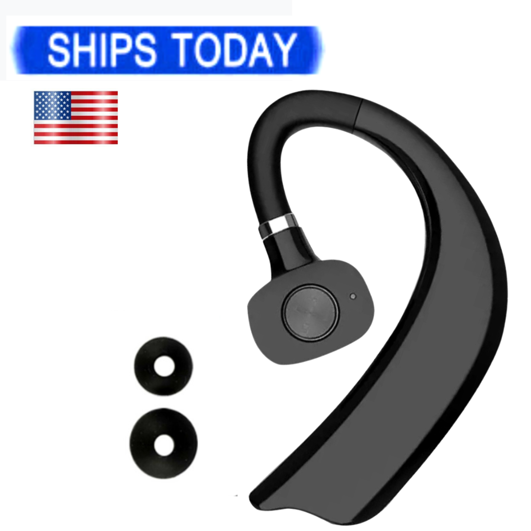 Bluetooth Single Headset Wireless Earbud In Ear Earphone Ear Hook For Cell Phone