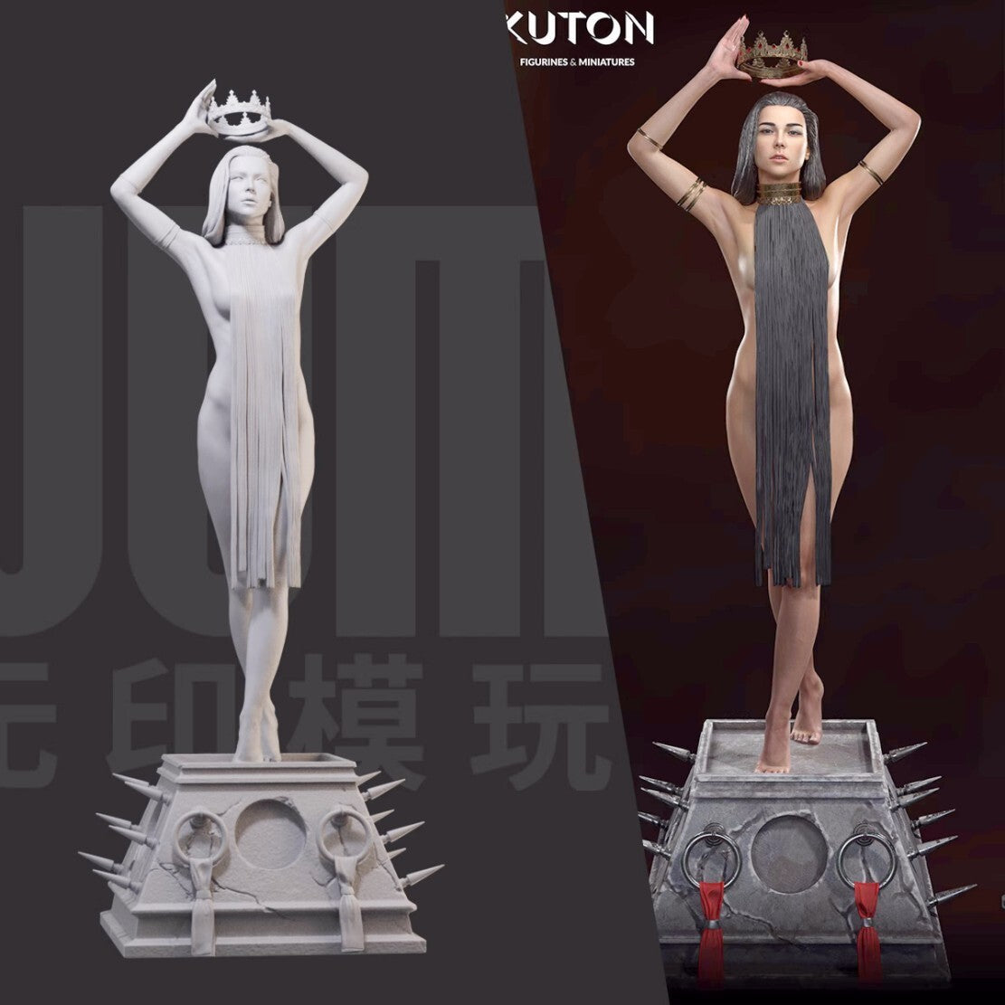 1/24 resin figures model A girl wearing a crown Unassembled unpainted