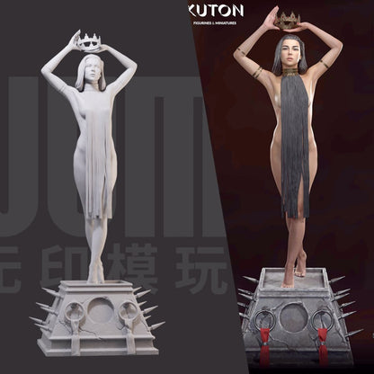 1/24 resin figures model A girl wearing a crown Unassembled unpainted