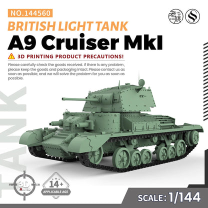 SSMODEL SS144560 1/144 Military Model Kit British A9 Cruiser MkI Light Tank