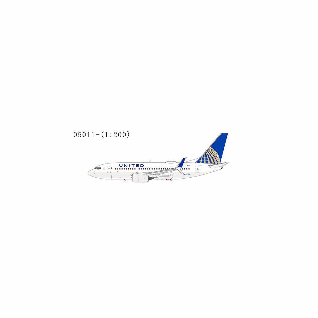 1:200 NG Models United Airlines Plane B737-700/W Livery Diecast Aircraft Model