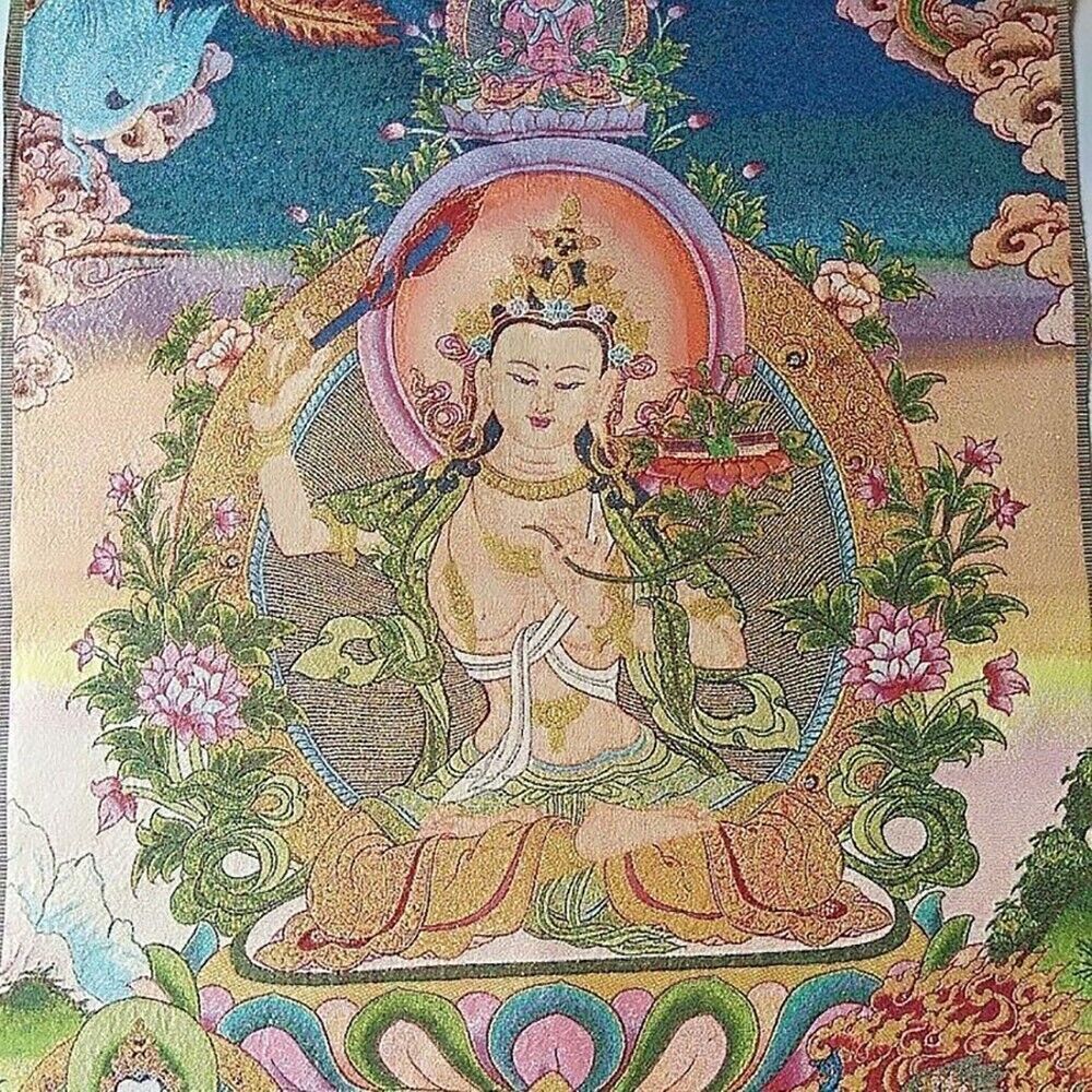 36 "Nepalese Buddhist Tara Buddha statue thangka silk painting